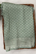 Mint Green Georgette Saree