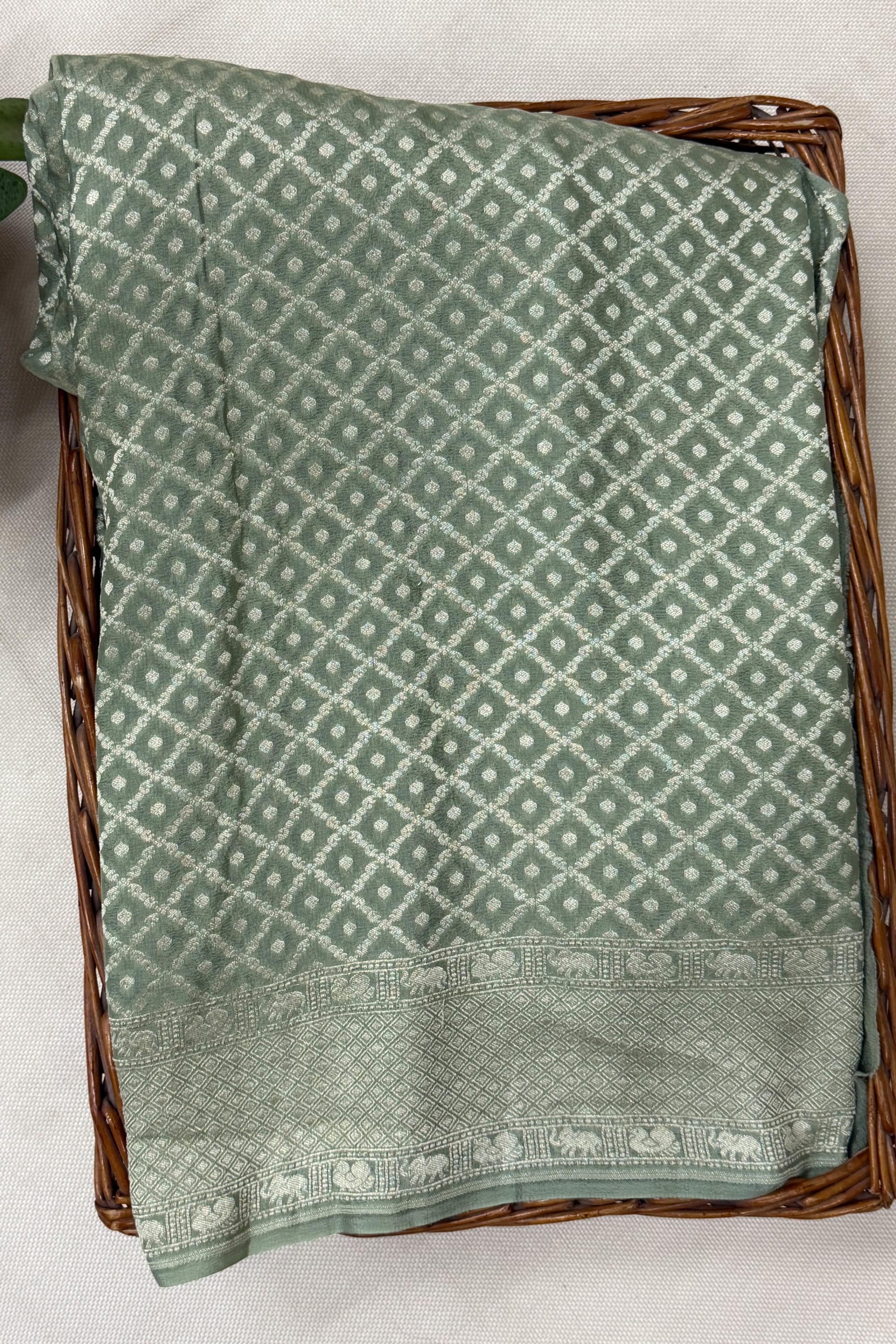 Mint Green Georgette Saree