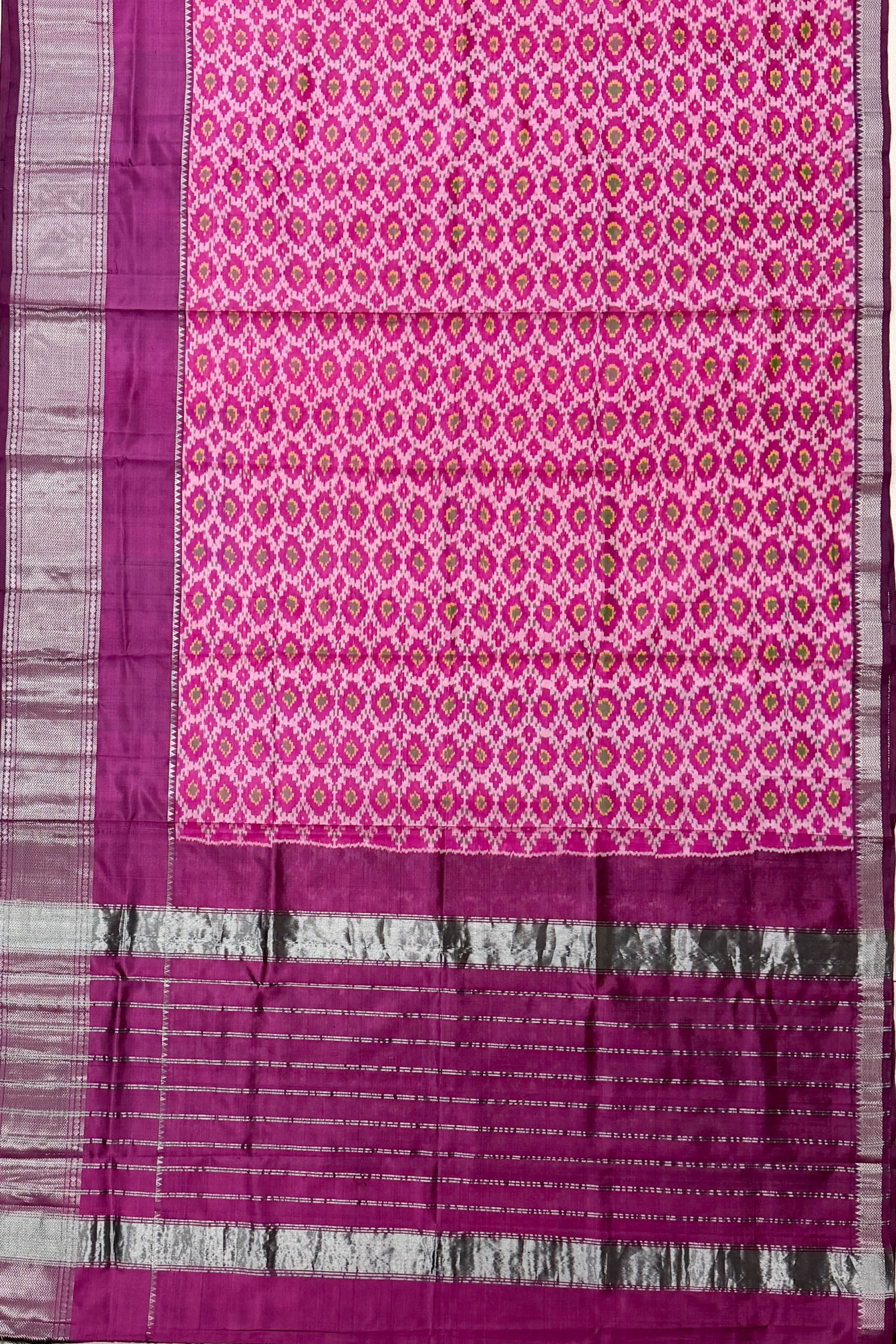 Magenta Pink Silk Saree