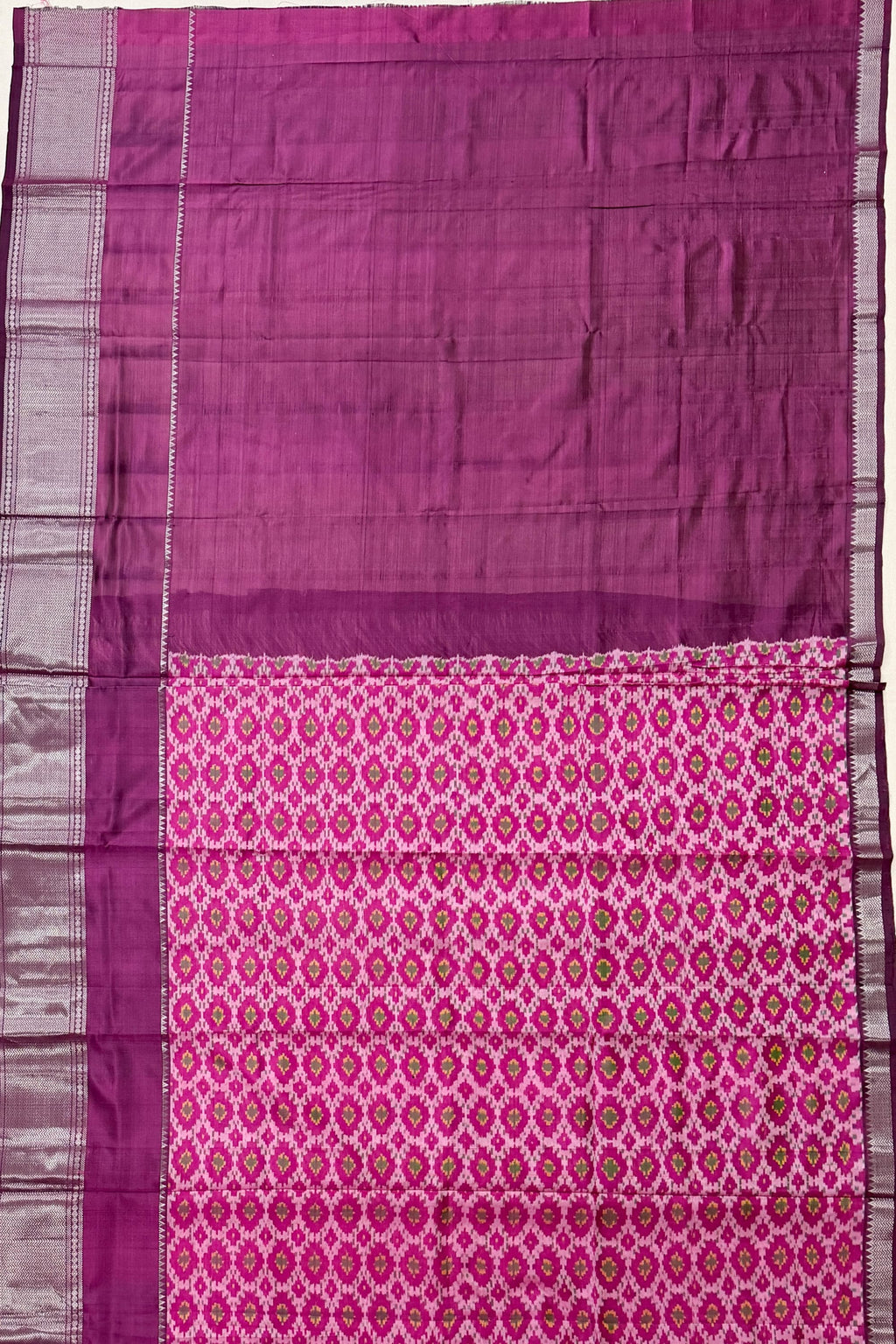 Magenta Pink Silk Saree