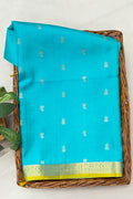 Blue and Yellow Silk Saree