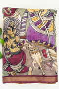 Pink and Purple Cotton Saree