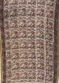 Biege Chanderi Block Print Saree