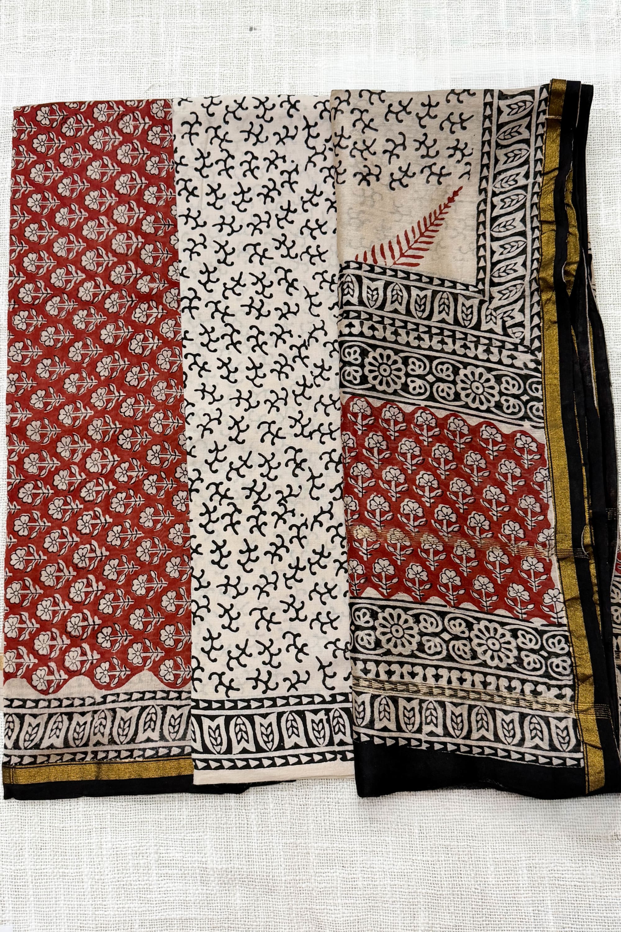 Black Ivory Rust Orange Pure Silk Unstitched Suit