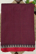 Maroon Cotton Saree