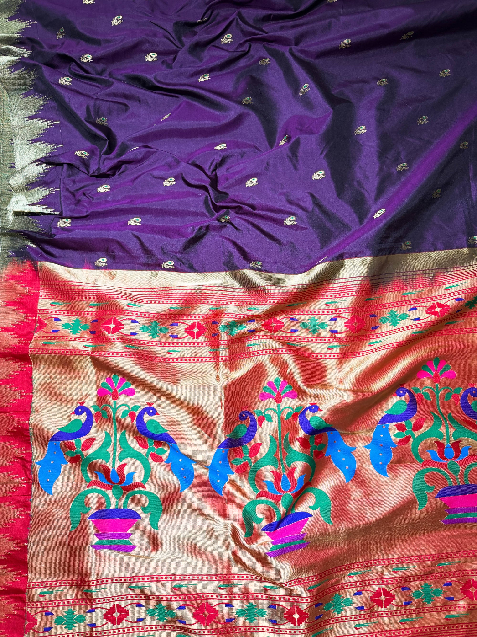 Purple Silk Saree