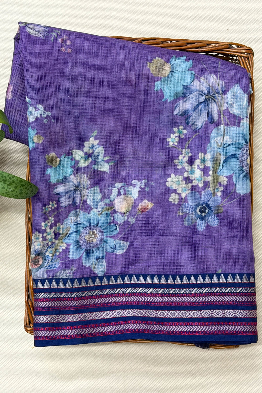Lavender Silk Cotton Saree