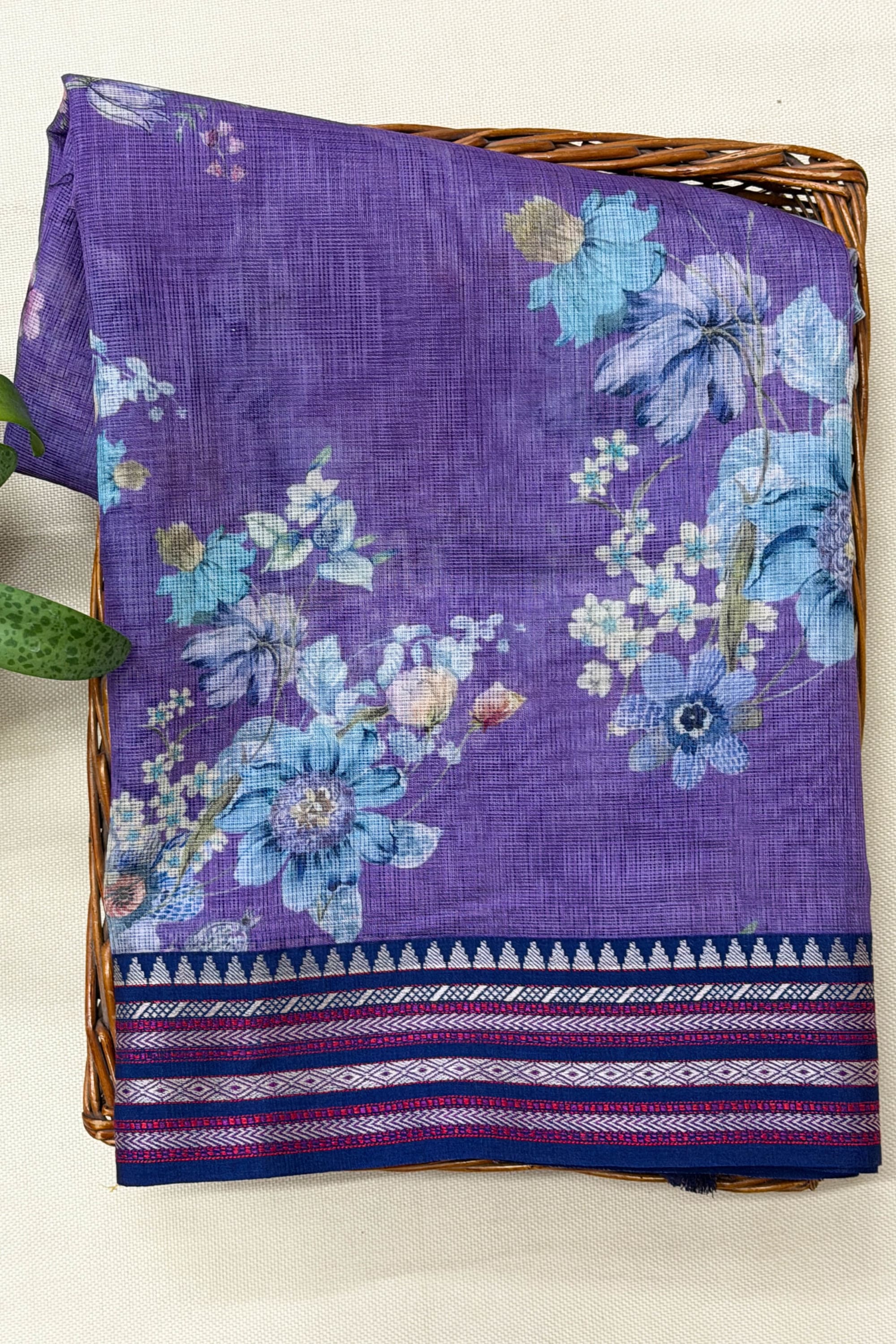 Lavender Silk Cotton Saree