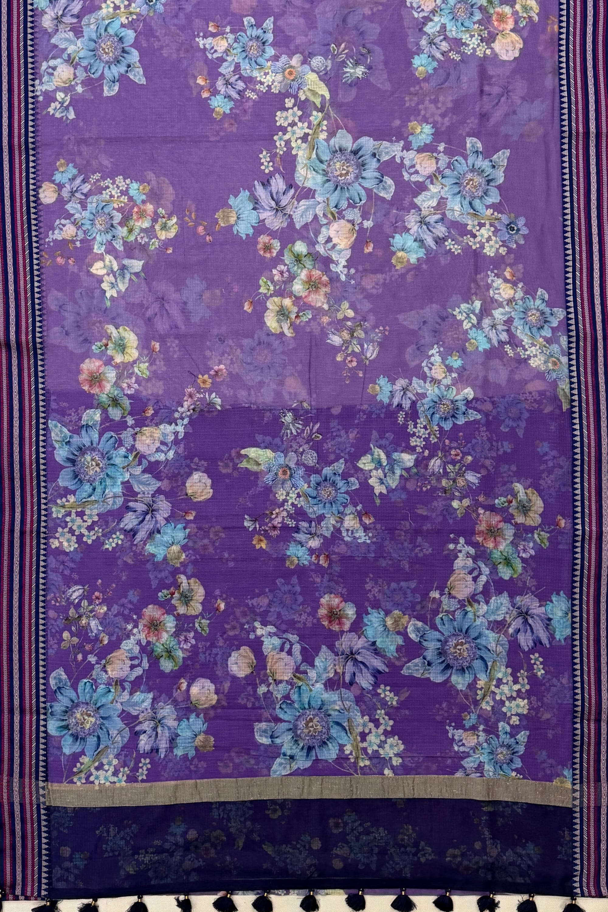 Lavender Silk Cotton Saree