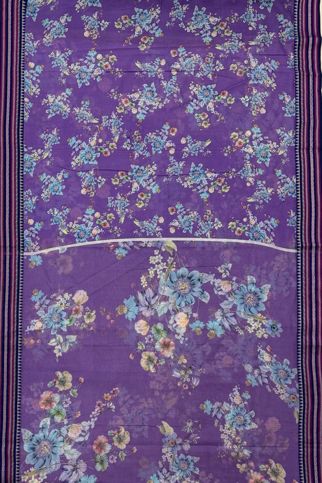 Lavender Silk Cotton Saree