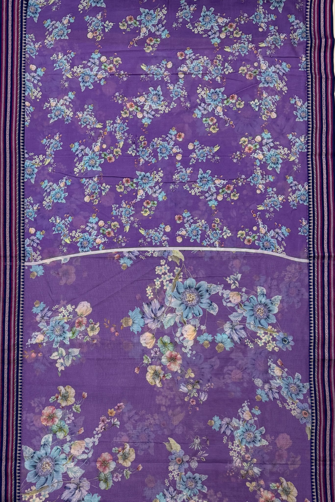 Lavender Silk Cotton Saree