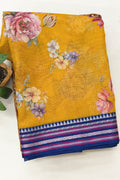 Yellow Silk Cotton Saree