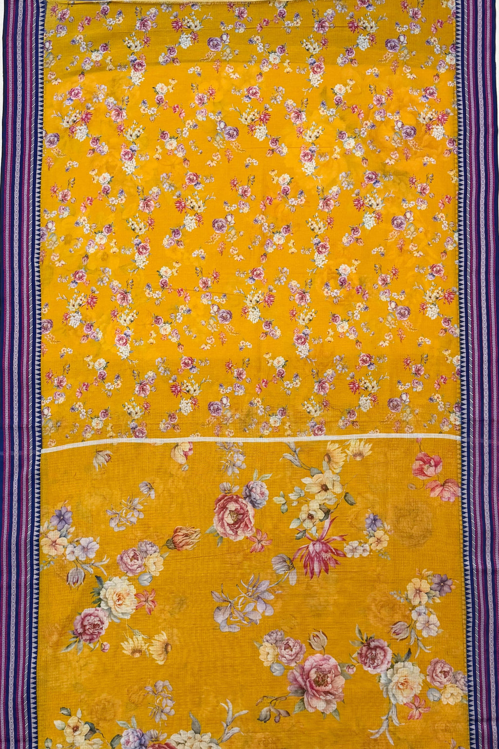 Yellow Silk Cotton Saree