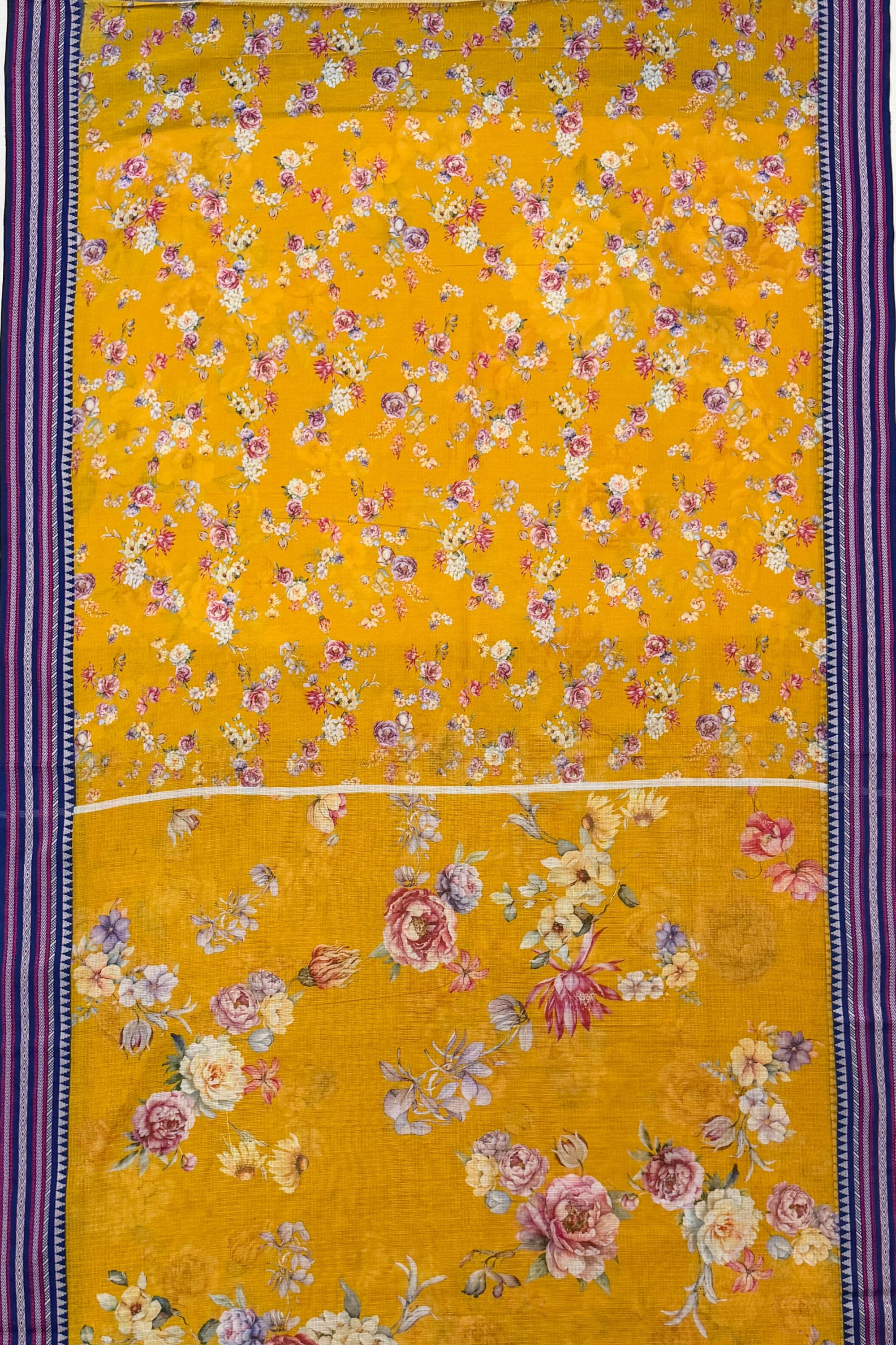 Yellow Silk Cotton Saree