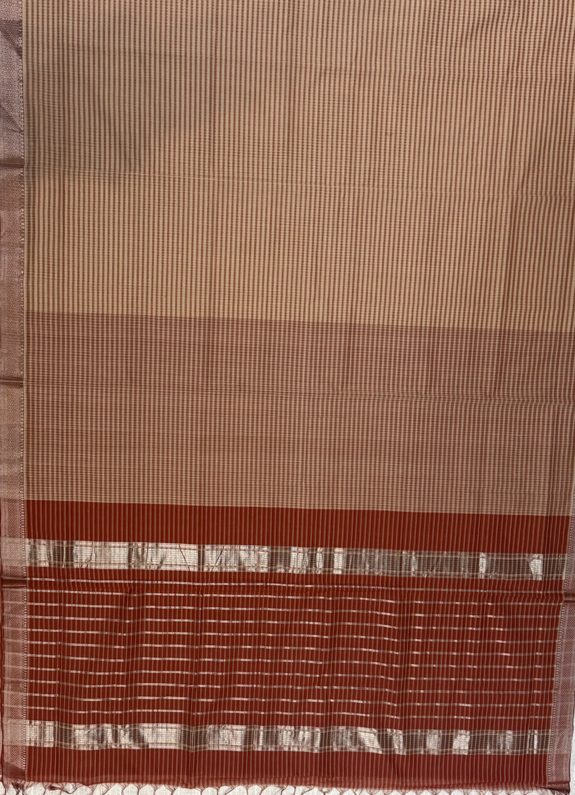 Brown Mangalagiri Cotton Saree