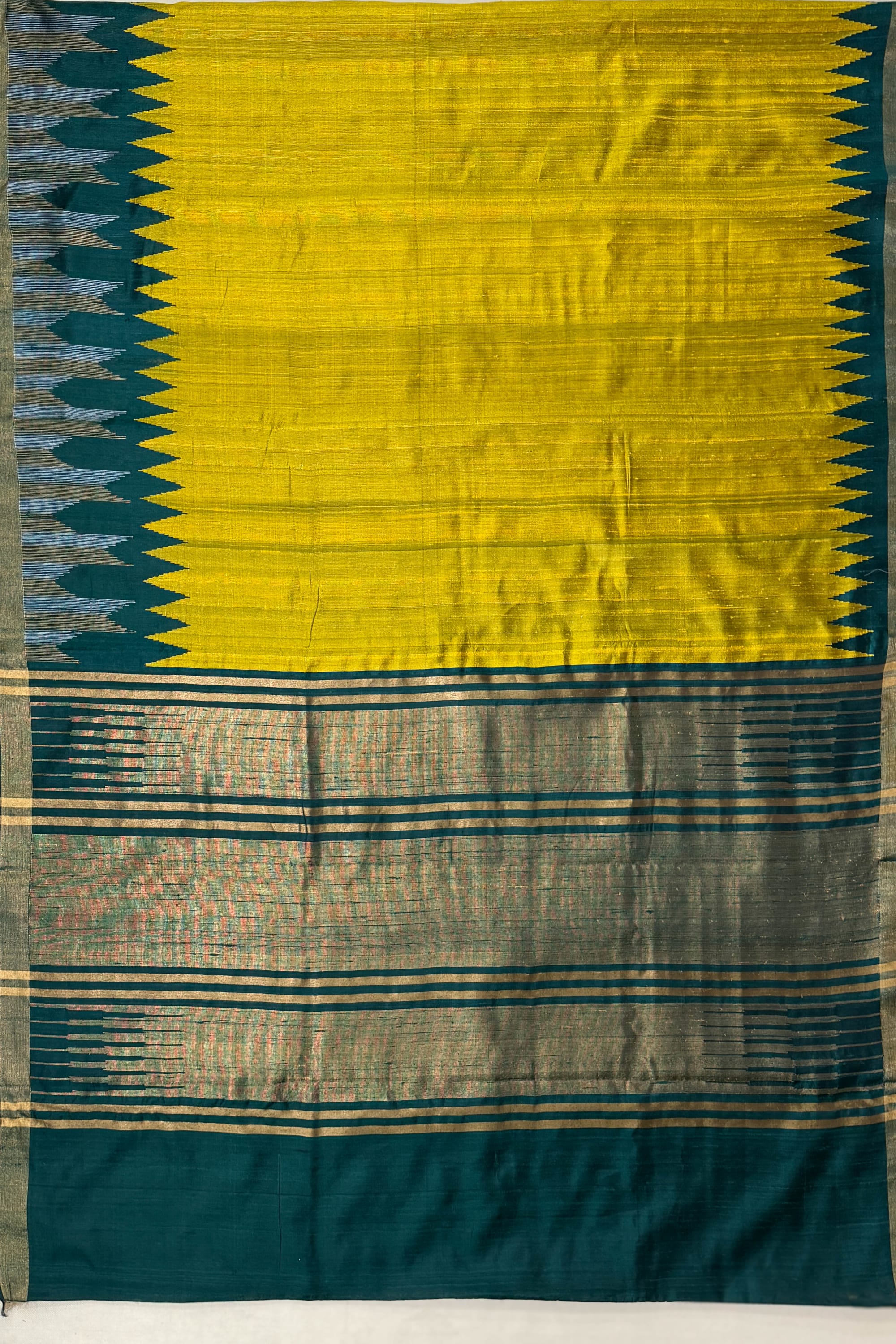 Mustard Yellow Silk Saree