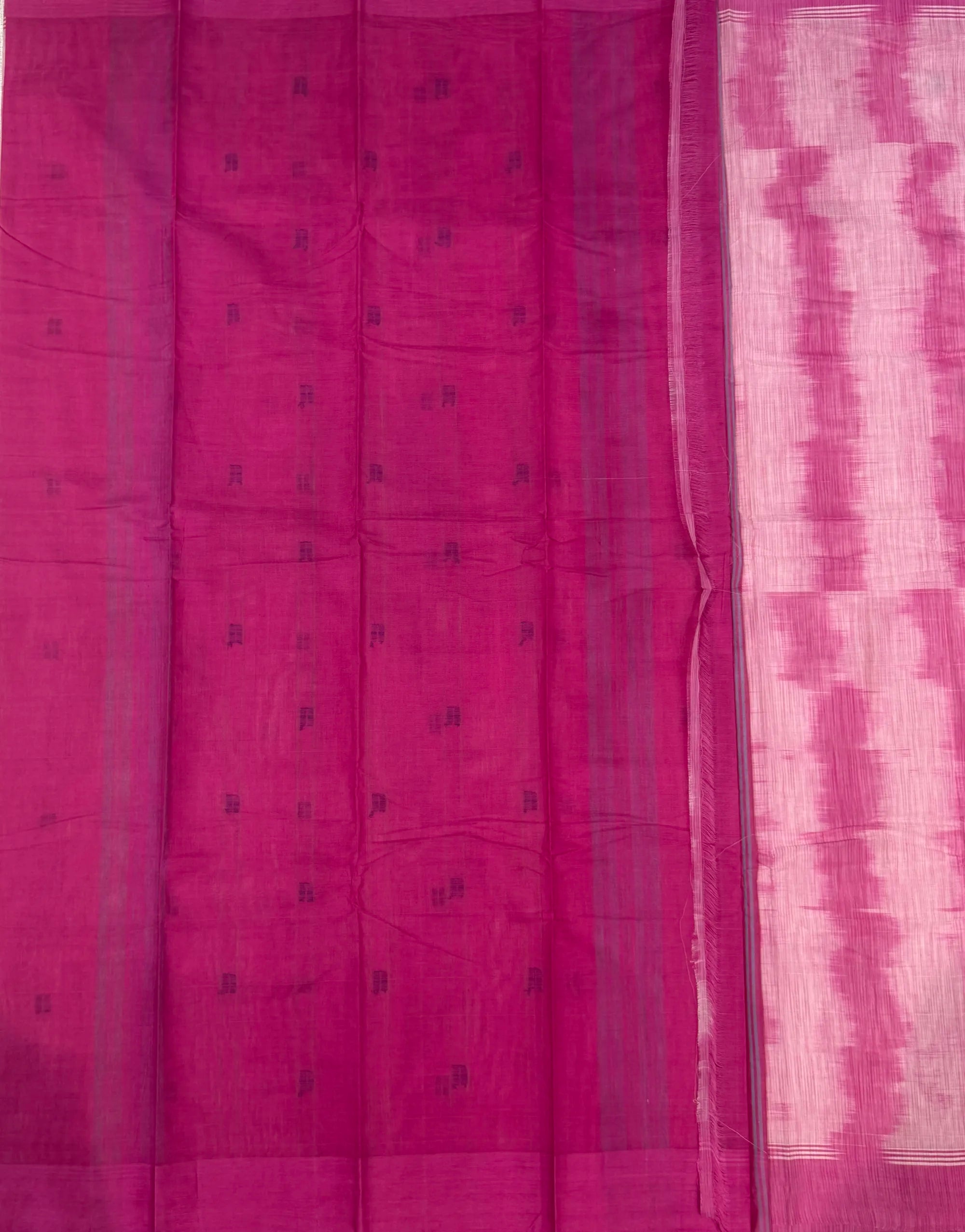 Pink White Kanchi Cotton Saree
