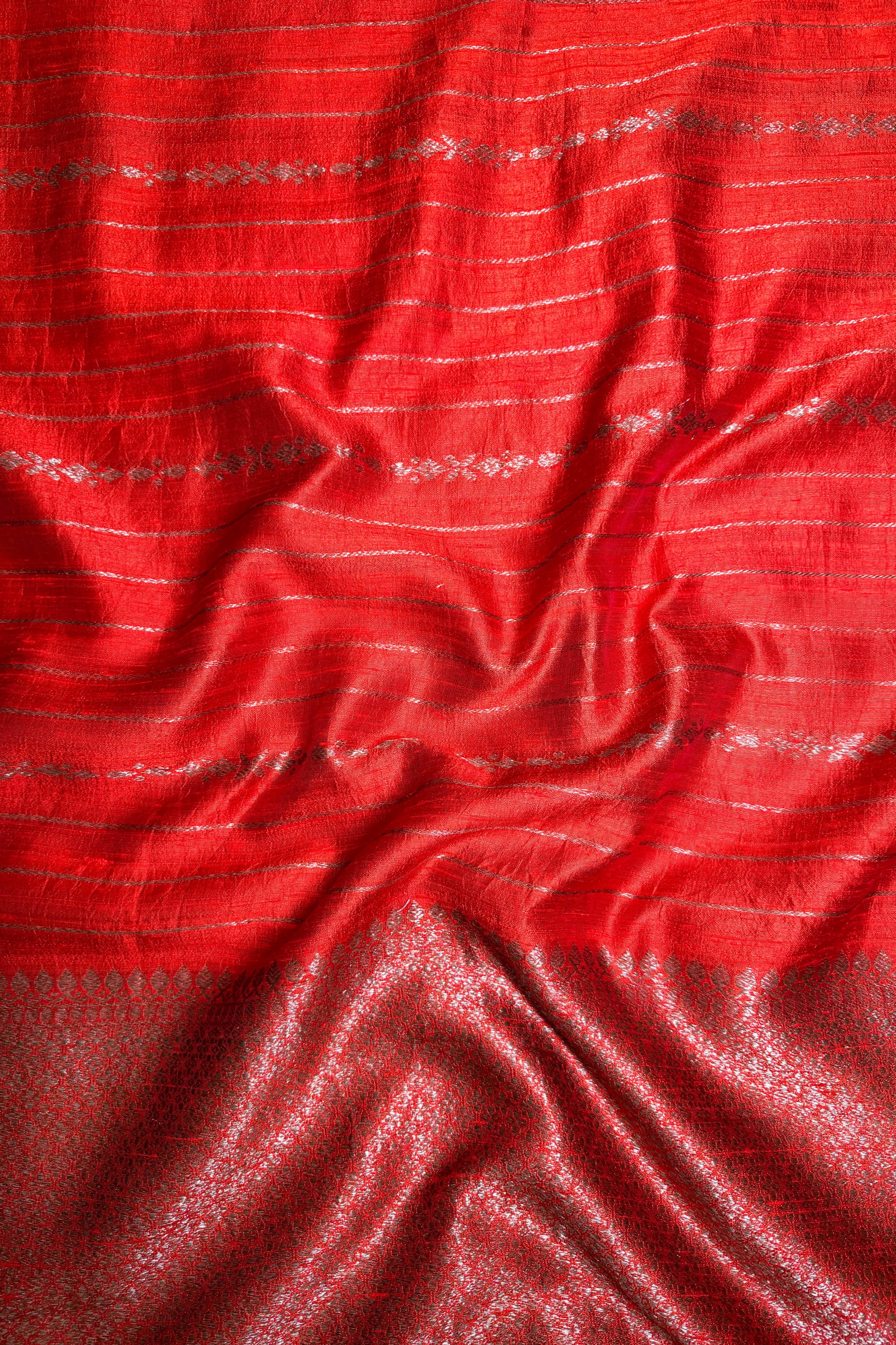 Red Raw Silk Saree
