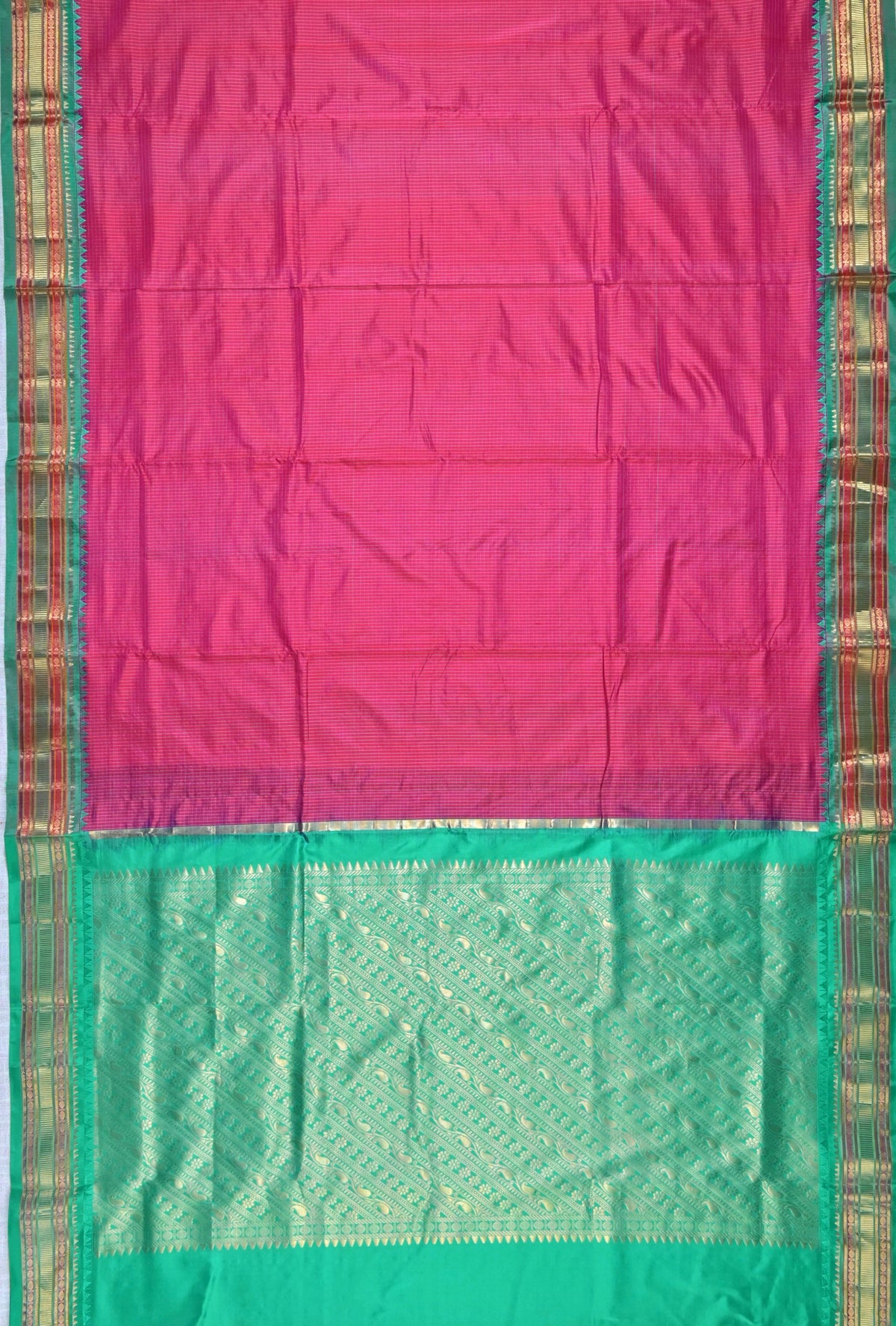 Pink Narayanpet Silk Saree