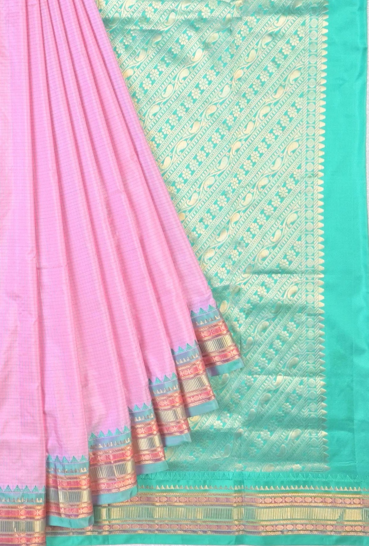 Pink Narayanpet Silk Saree