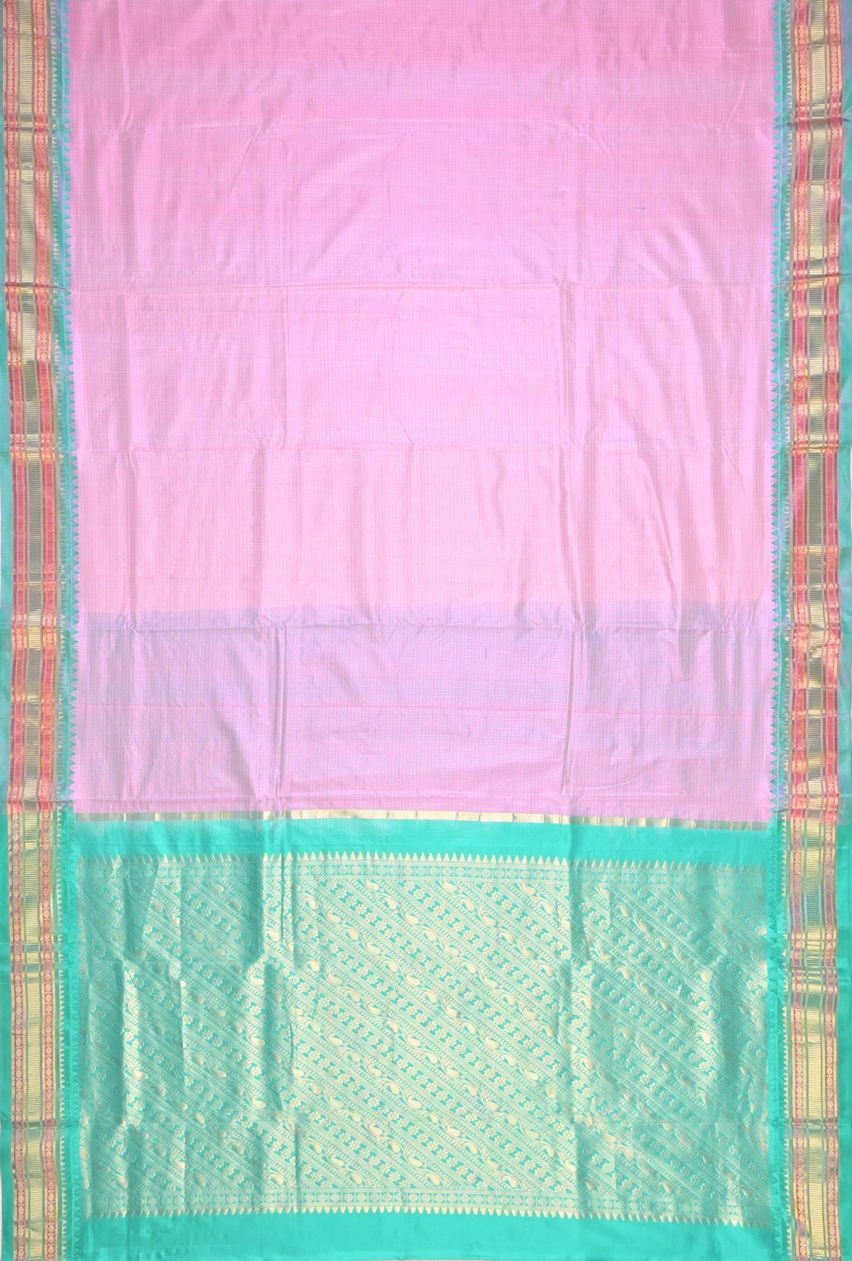 Pink Narayanpet Silk Saree