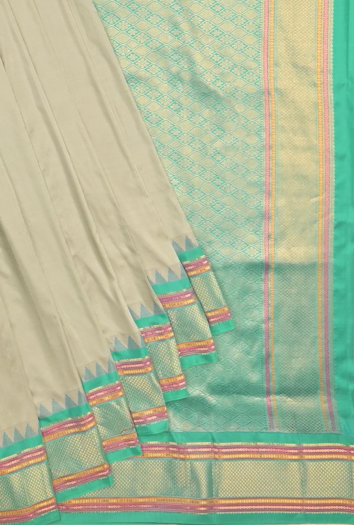 Mint Green  Narayanpet Silk Saree