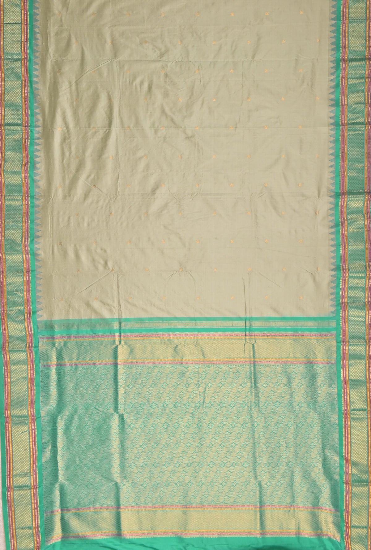 Mint Green  Narayanpet Silk Saree