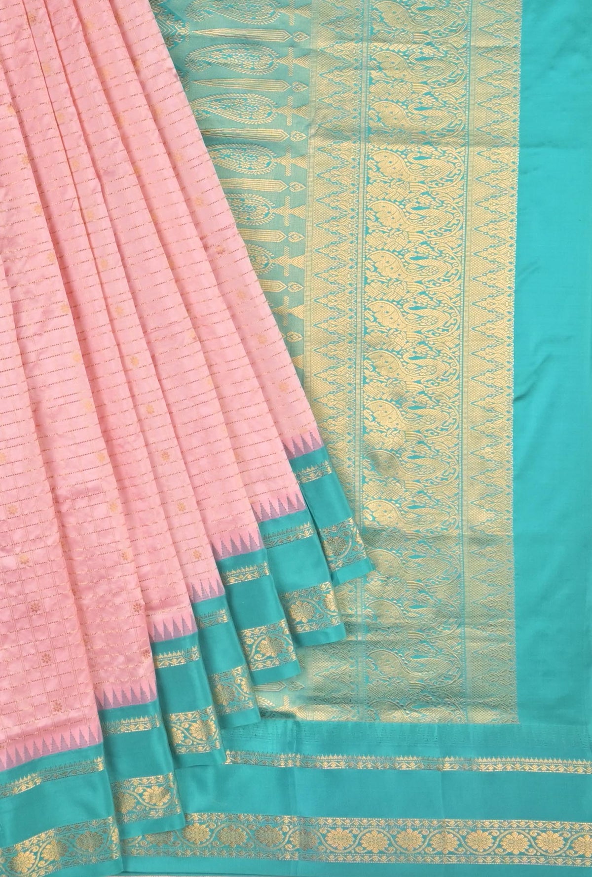 Pink Narayanpet Silk Saree