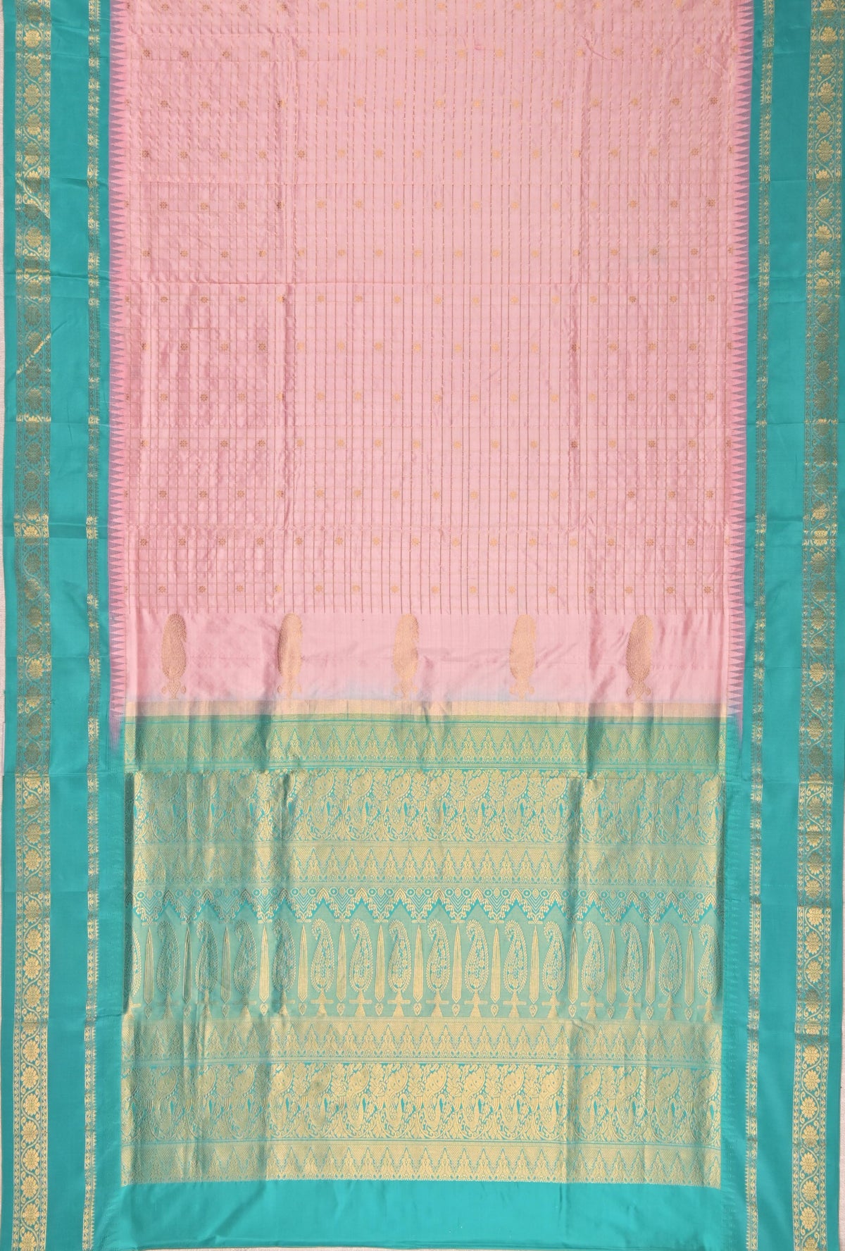 Pink Narayanpet Silk Saree