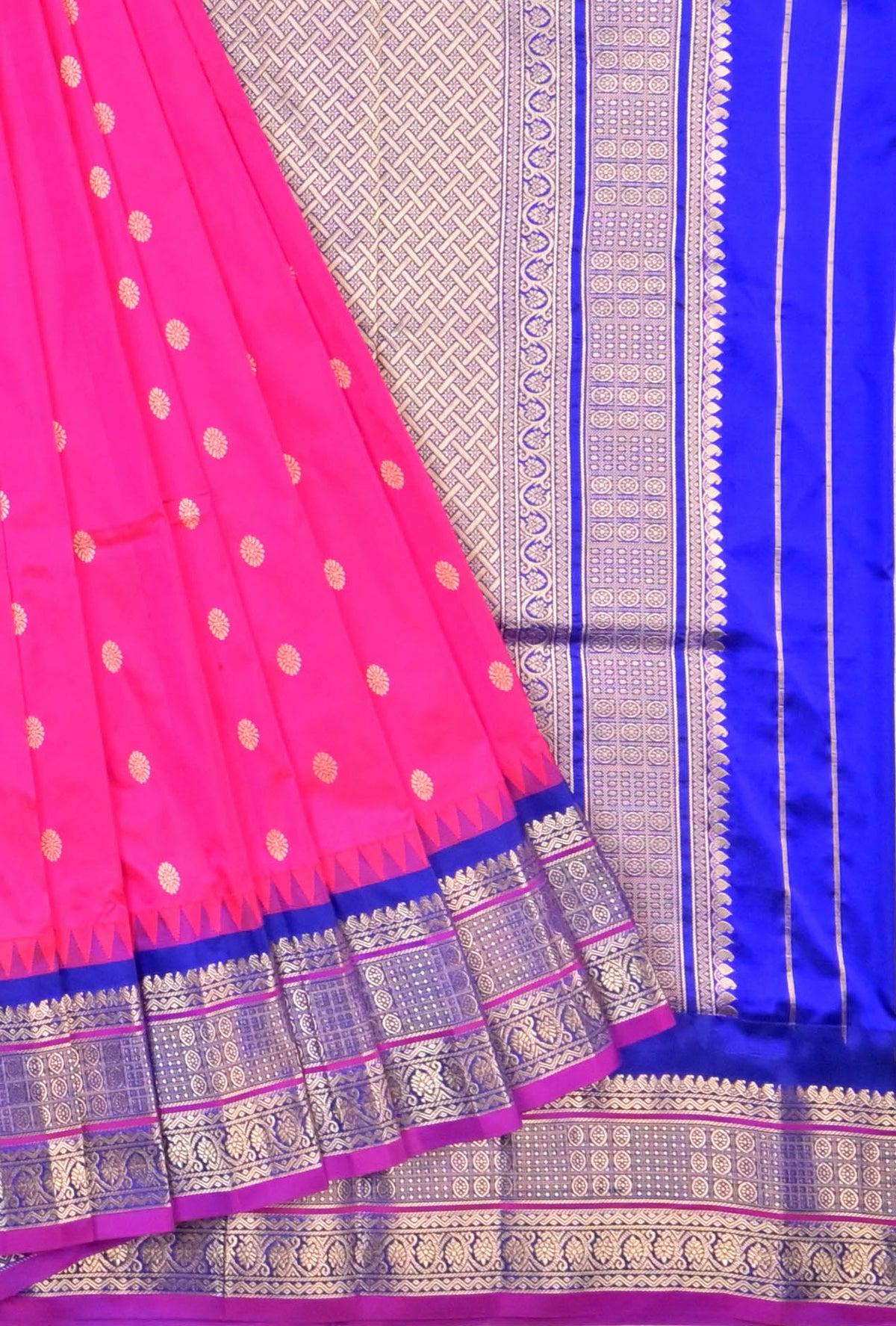 Pink Narayanpet Silk Saree