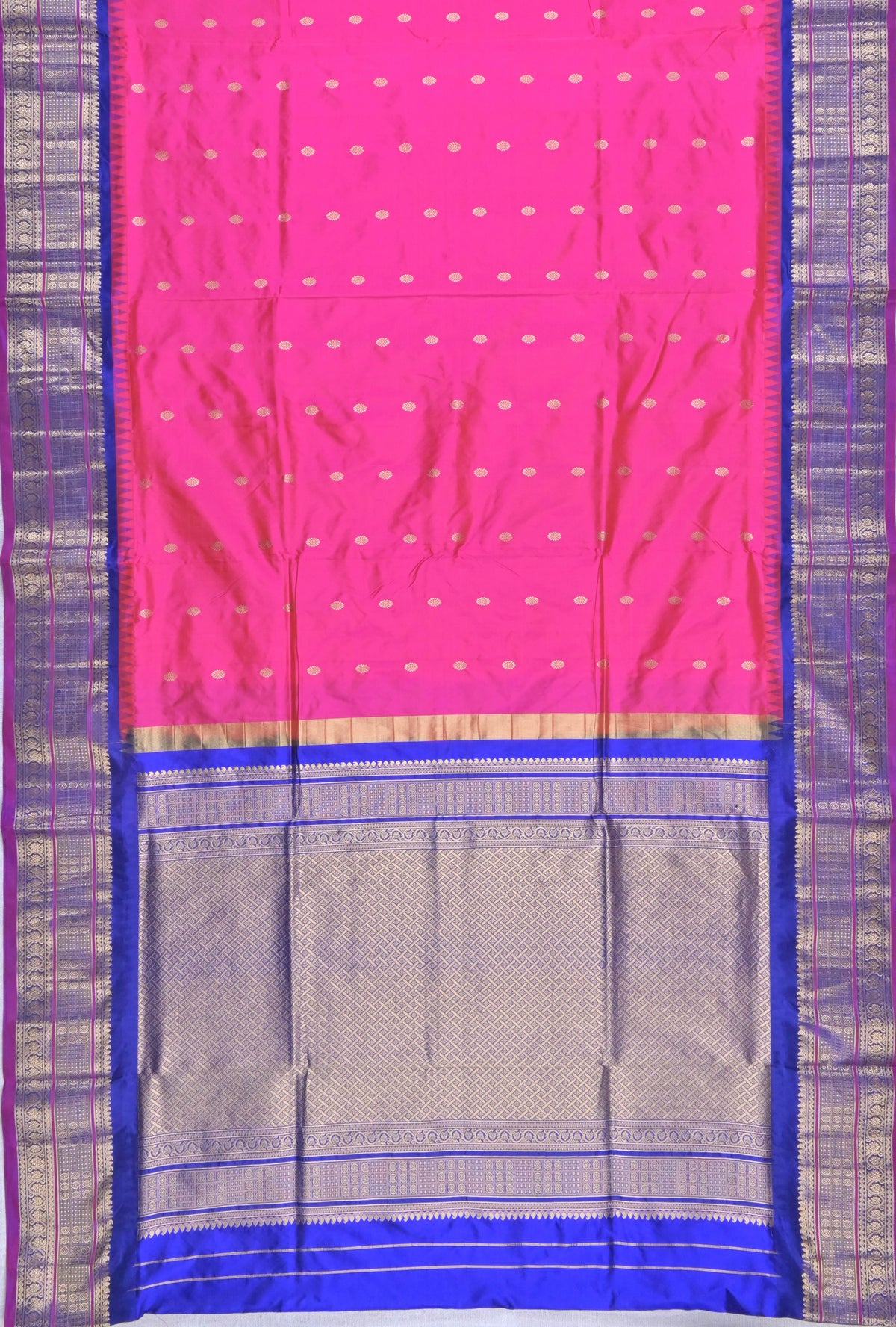 Pink Narayanpet Silk Saree
