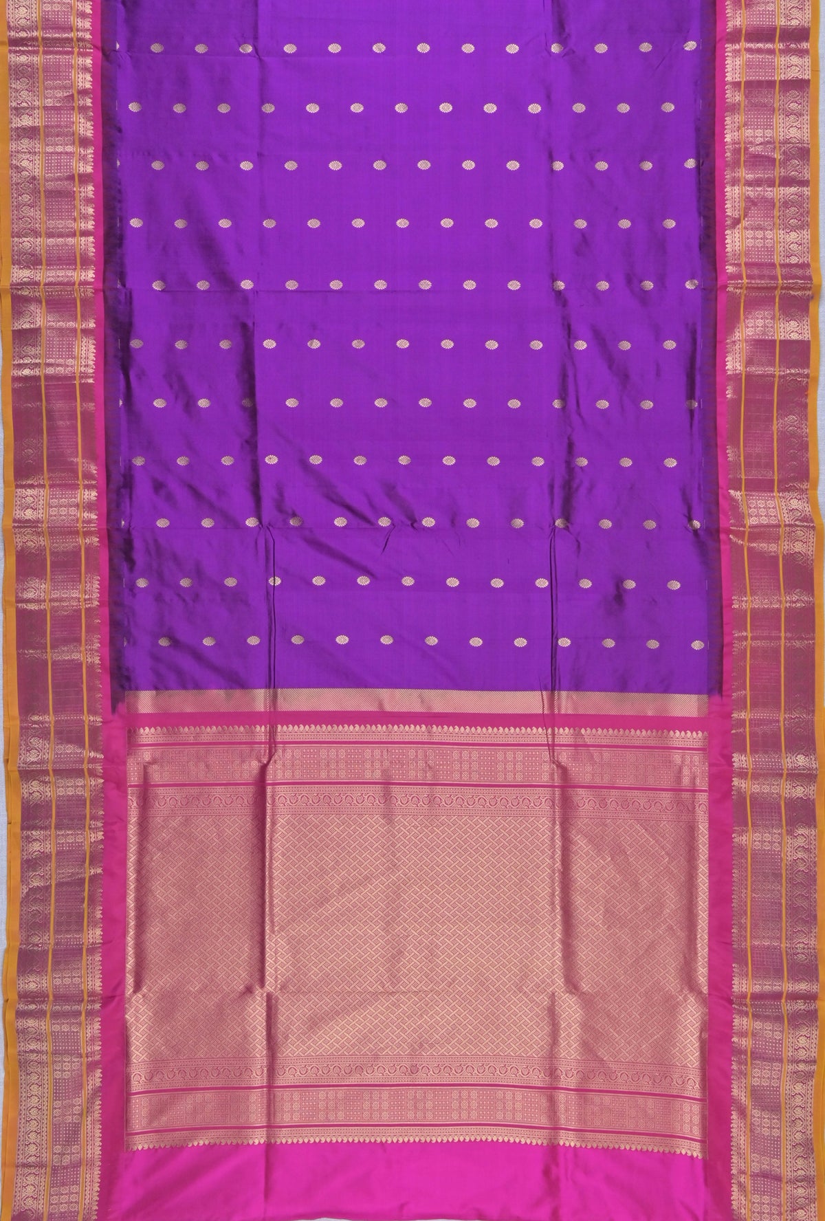 Purple Narayanpet Silk Saree